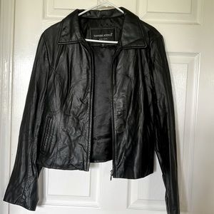 Black Zipped Leather Jacket